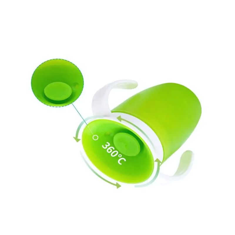Baby Learning Drinking Cup With Double Handle Flip Lid 360 Degrees Can Be Rotated Leakproof Cup Infants Water Cups Bottle