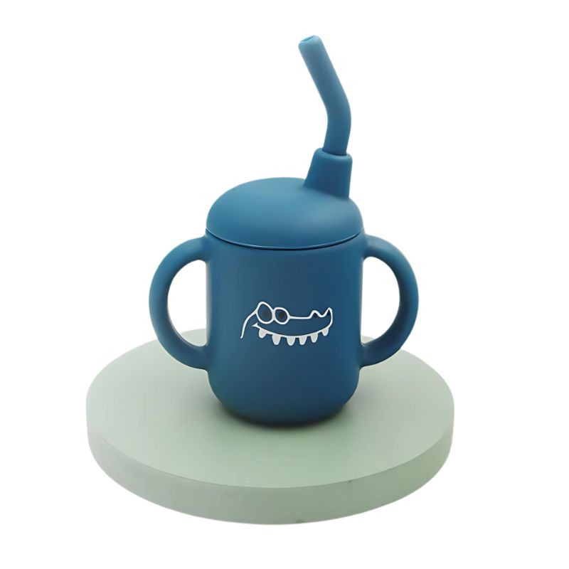 New cartoon 120ML Baby Silicone Sippy Cup BPA-Free Portable Storage Snack Container Feeding Cup Leakproof trainer cup