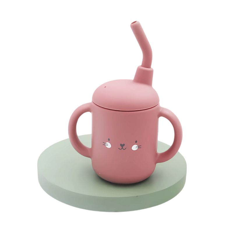 New cartoon 120ML Baby Silicone Sippy Cup BPA-Free Portable Storage Snack Container Feeding Cup Leakproof trainer cup