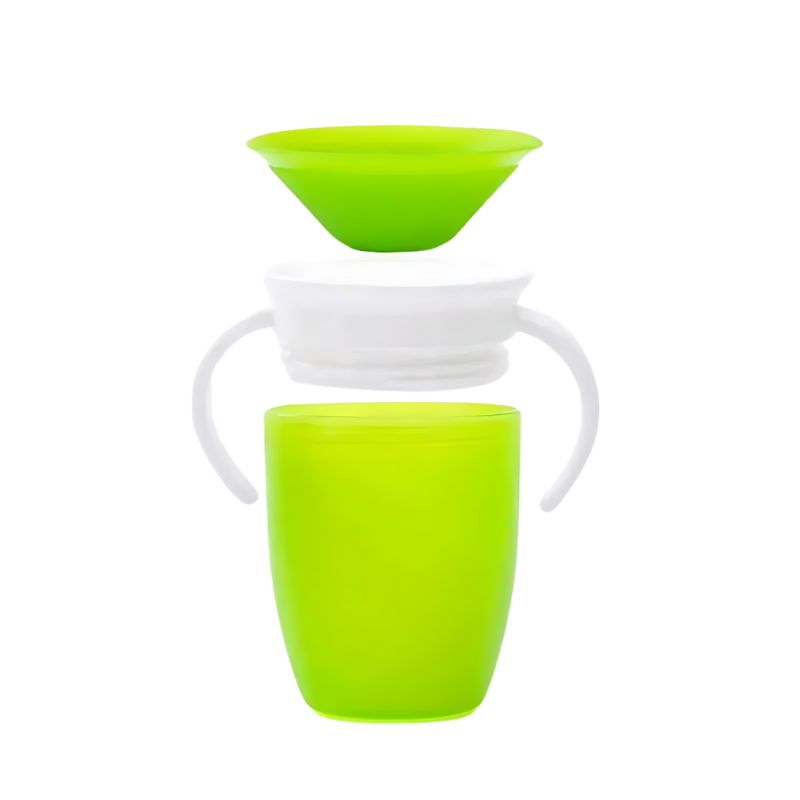 Baby Learning Drinking Cup With Double Handle Flip Lid 360 Degrees Can Be Rotated Leakproof Cup Infants Water Cups Bottle