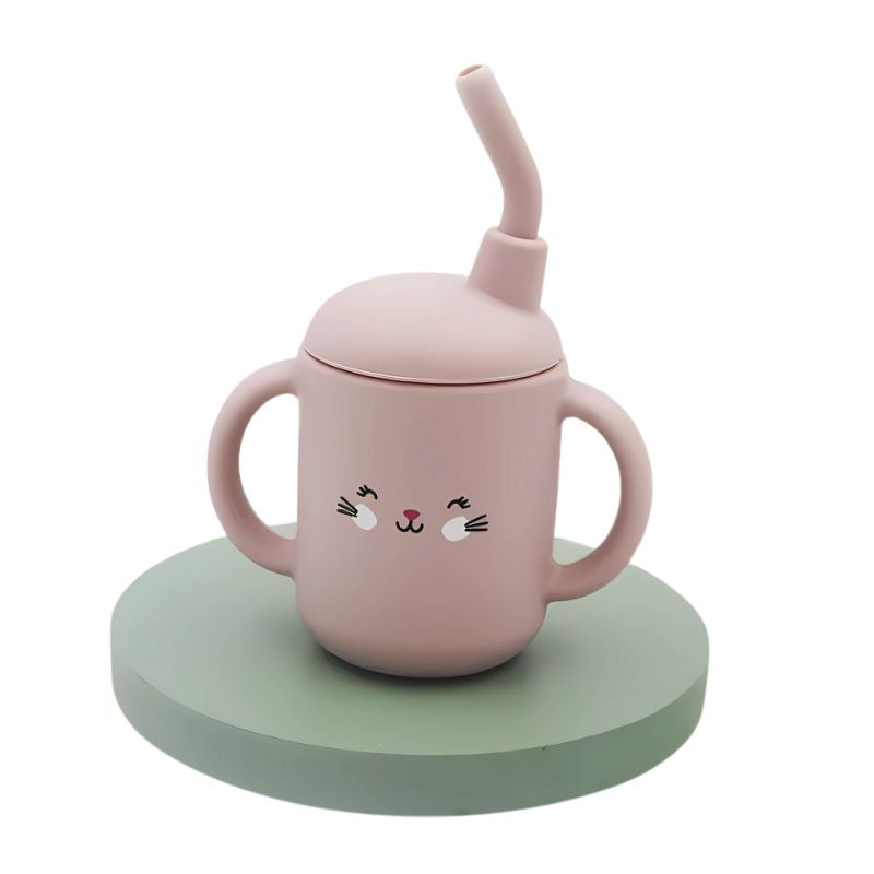 New cartoon 120ML Baby Silicone Sippy Cup BPA-Free Portable Storage Snack Container Feeding Cup Leakproof trainer cup