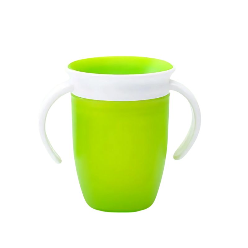 Baby Learning Drinking Cup With Double Handle Flip Lid 360 Degrees Can Be Rotated Leakproof Cup Infants Water Cups Bottle