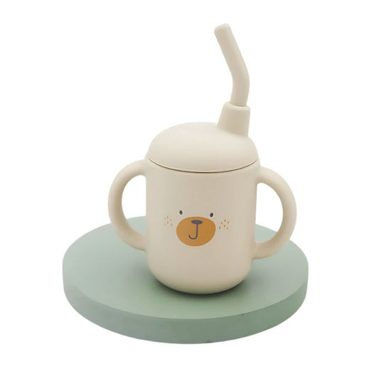 New cartoon 120ML Baby Silicone Sippy Cup BPA-Free Portable Storage Snack Container Feeding Cup  Leakproof trainer cup